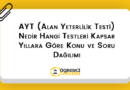 AYT (Alan Yeterlilik Testi) Nedir Hangi Testleri Kapsar Yıllara Göre Konu ve Soru Dağılımı