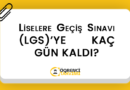 Liselere Geçiş Sınavı (LGS) KAÇ GÜN KALDI?