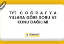 TYT COĞRAFYA YILLARA GÖRE SORU VE KONU DAĞILIMI