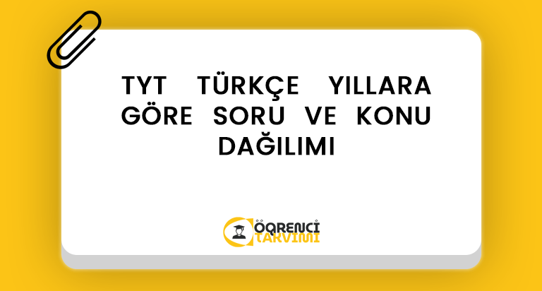 TYT TÜRKÇE YILLARA GÖRE SORU VE KONU DAĞILIMI