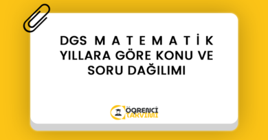 DGS MATEMATİK YILLARA GÖRE KONU VE SORU DAĞILIMI