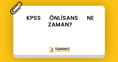 KPSS ÖNLİSANS NE ZAMAN?