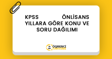 2024 KPSS ÖNLİSANS YILLARA GÖRE KONU VE SORU DAĞILIMI