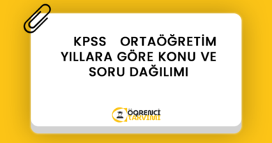 2024 KPSS ORTAÖĞRETİM YILLARA GÖRE KONU VE SORU DAĞILIMI