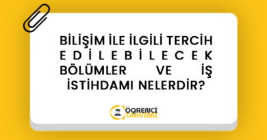 BİLİŞİM İLE İLGİLİ TERCİH EDİLEBİLECEK BÖLÜMLER VE İŞ İSTİHDAMI NELERDİR?