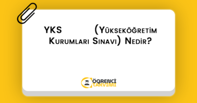 YKS (Yükseköğretim Kurumları Sınavı) Nedir?